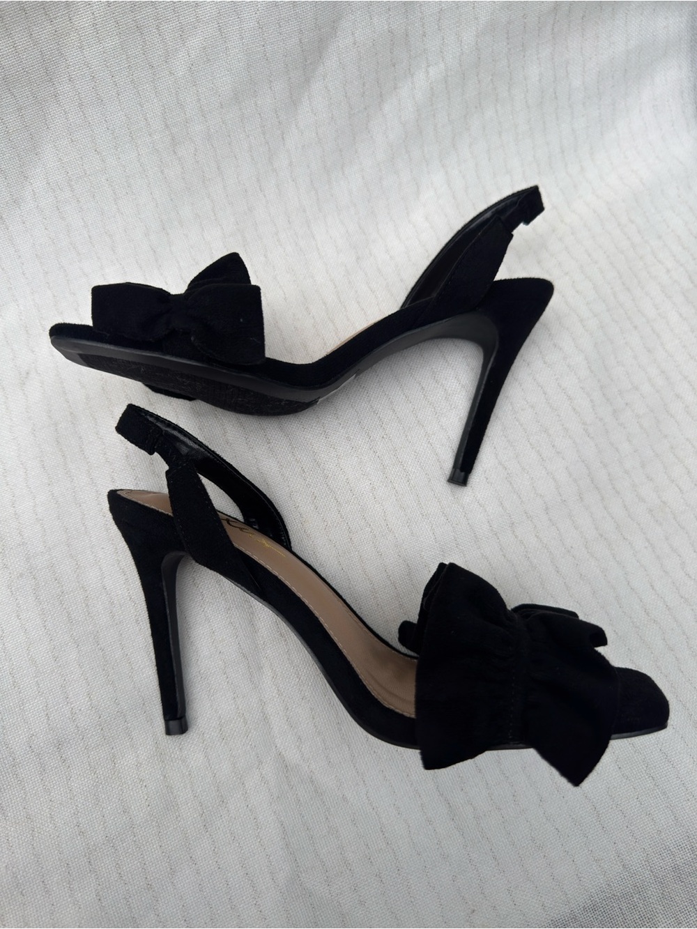 Lulu's Rosa Suede Ruffle Slingback Heels - Picture 9 of 12